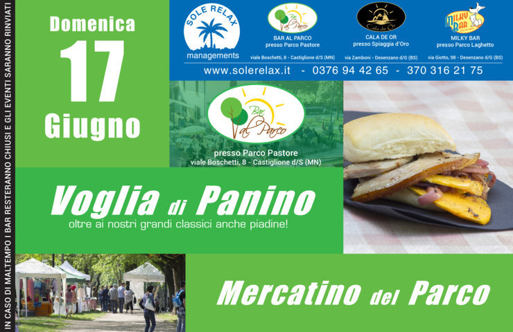 Voglia di Panino e Mercatino del Parco - Bar al Parco - Sole Relax