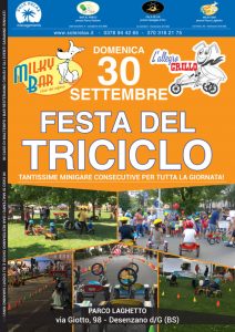 Festa del Triciclo - Domenica 30 Settembre - Milky Bar - Desenzano del Garda - Sole Relax - Eventi per Bambini