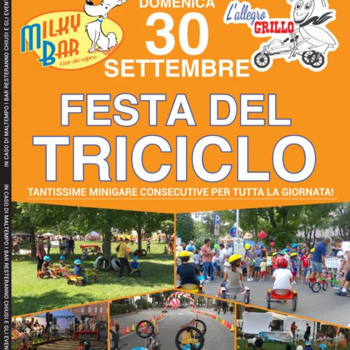 Festa del Triciclo - Domenica 30 Settembre - Milky Bar - Desenzano del Garda - Sole Relax - Eventi per Bambini