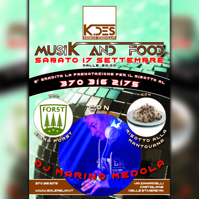 Musik and Food - K.DES - 17 Settembre 2022