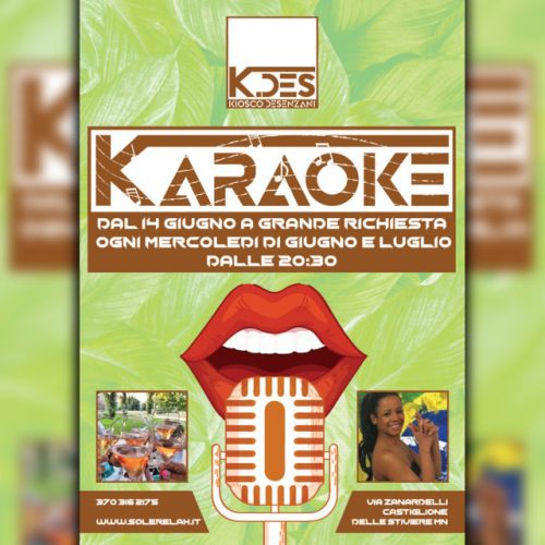 karaoke K.DES tutti i mercoledì di giugno e luglio
