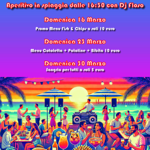 Aperitivo in Spiaggia con Dj Floso