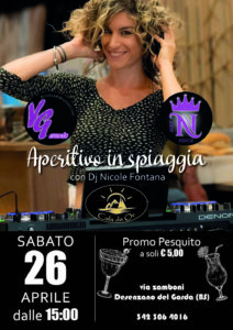 Aperitivo in Spiaggia con dj Nicole 26 Aprile a Cala De Or in collaborazione con Vivi Garda Events