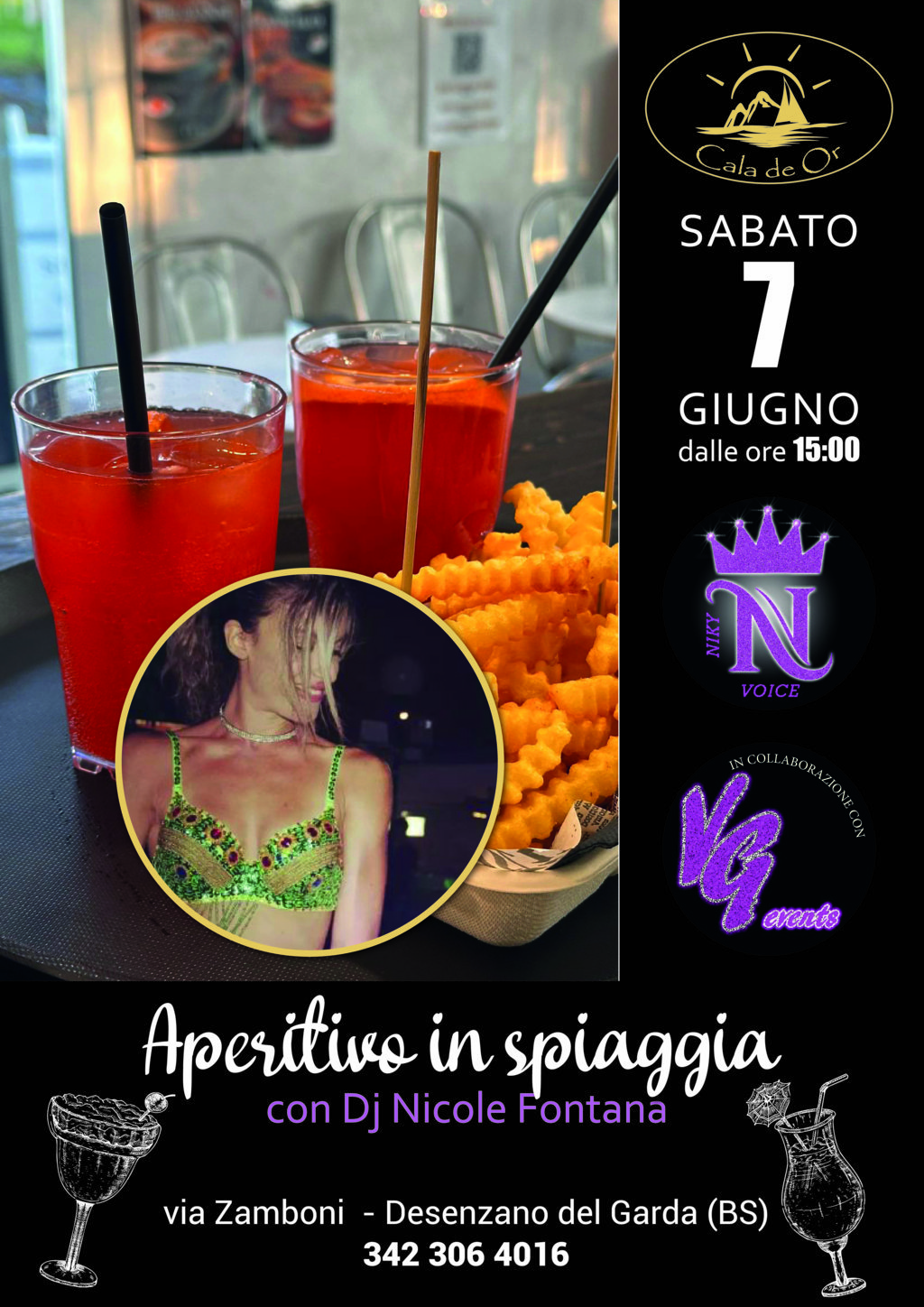 Aperitivo in Spiaggia con Dj Nicole Sabato 7 Giugno a Cala de Or