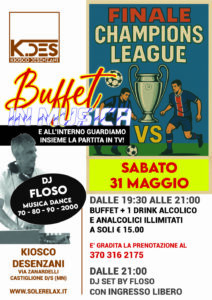 buffet in musica finale champions 31 maggio