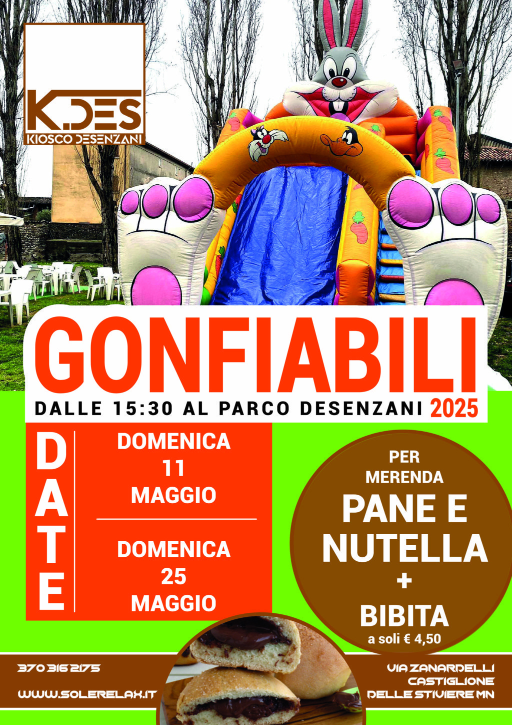 gonfiabili parco desenzani 2025 maggio 11 e 25