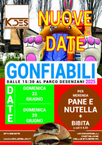 22 Giugno Gonfiabili al K.DES 29 Giugno
