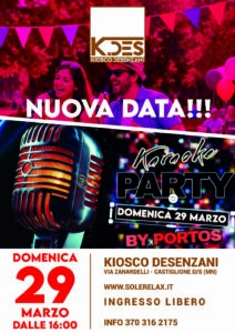 KARAOKE PARTY DOMENICA 29 MARZO al K.DES KIOSCO DESENZANI