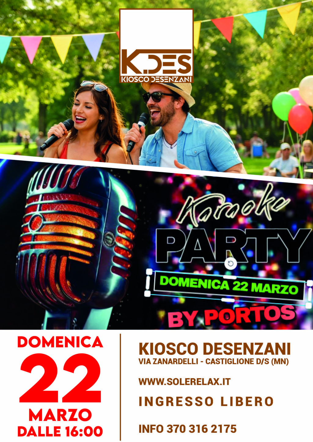 Karaoke Party DOMENICA 22 MARZO al k.des