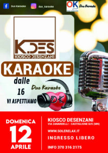 12 aprile DUO KARAOKE karaoke k.des