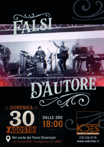 Falsi d'Autore Live al K.DES Domenica 30 agosto