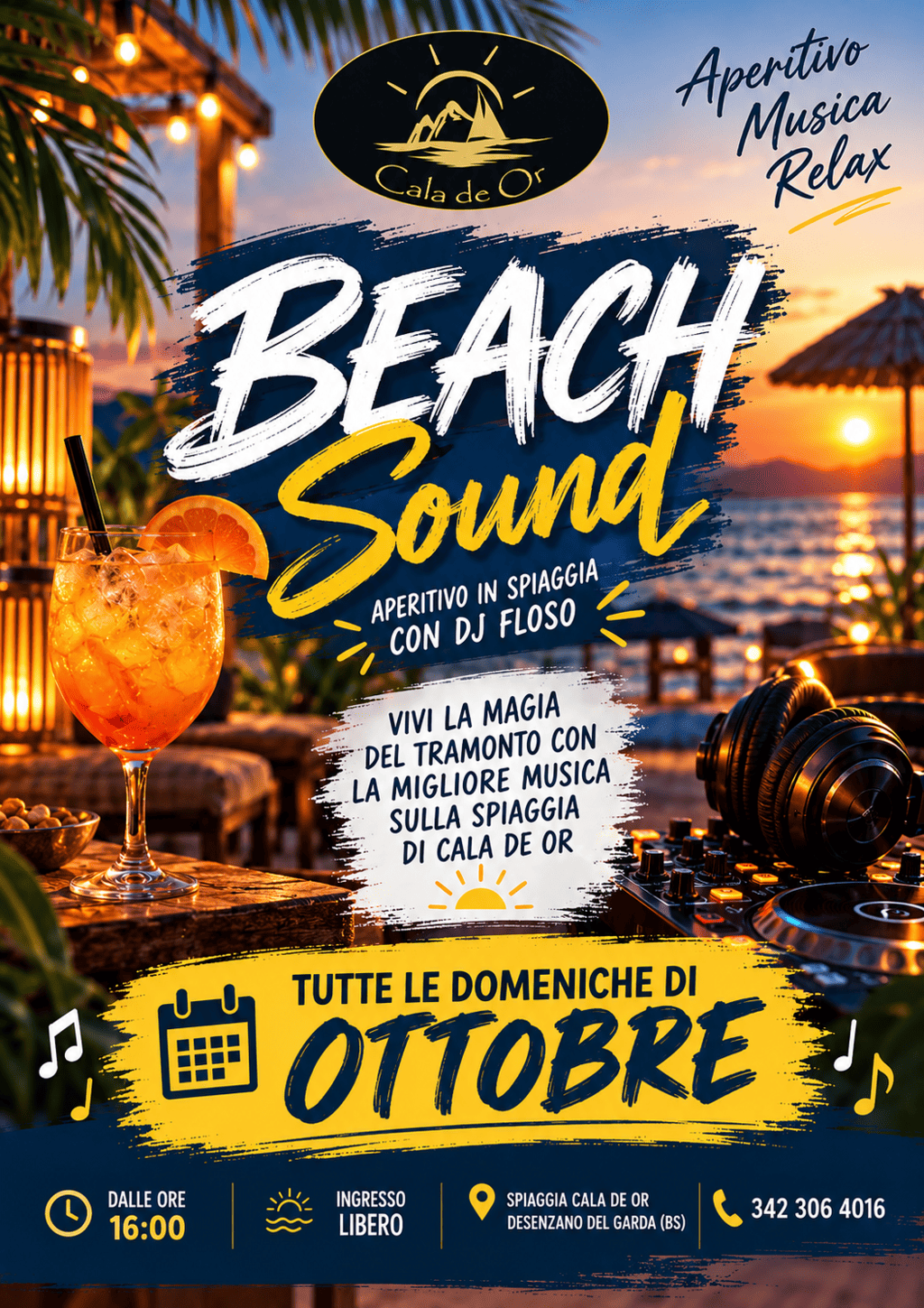 Beach Sound con Dj Floso ogni Domenica di Ottobre a Cala de Or