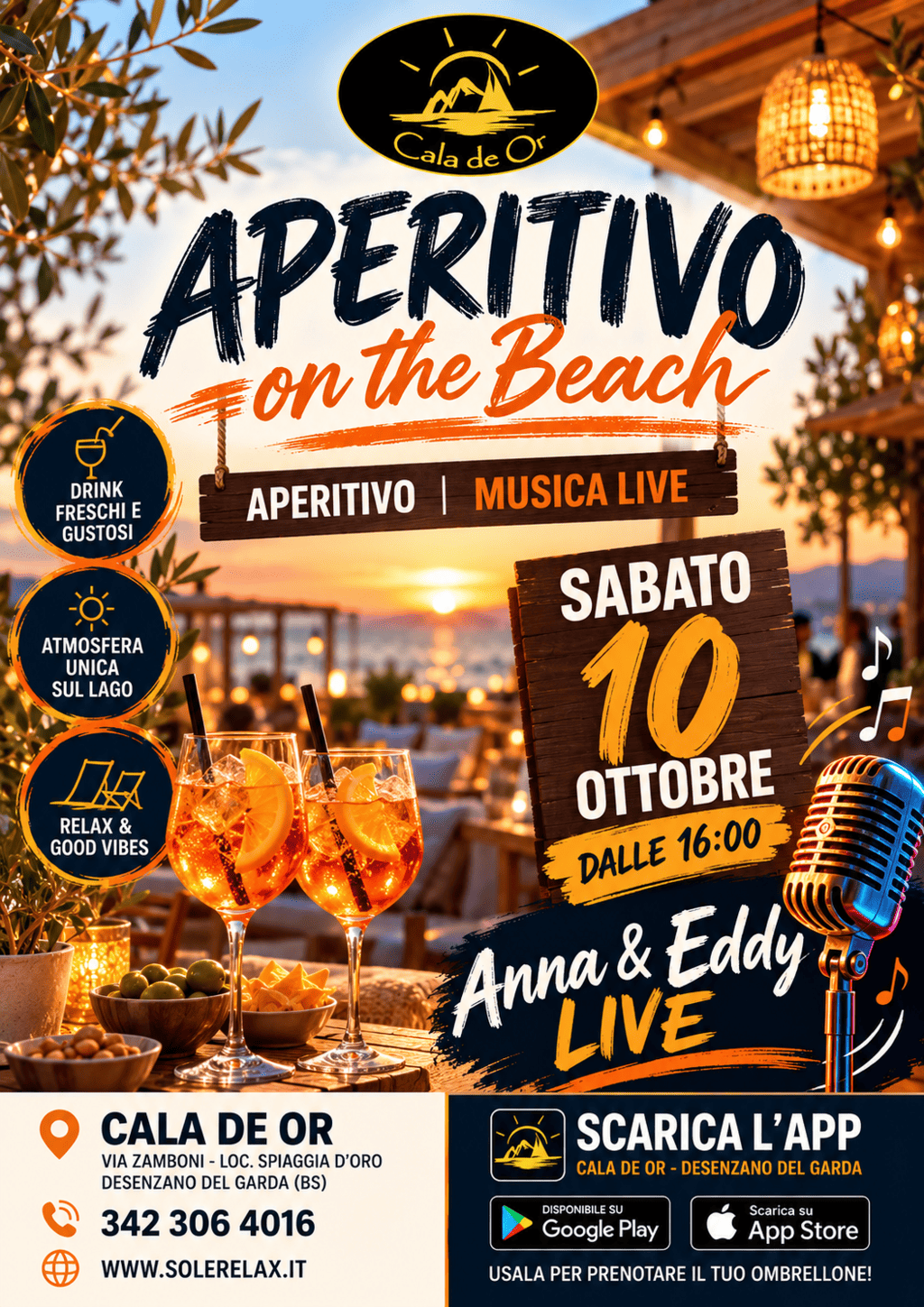 Live Anna & Eddy Sabato 10 Ottobre a Cala de Or